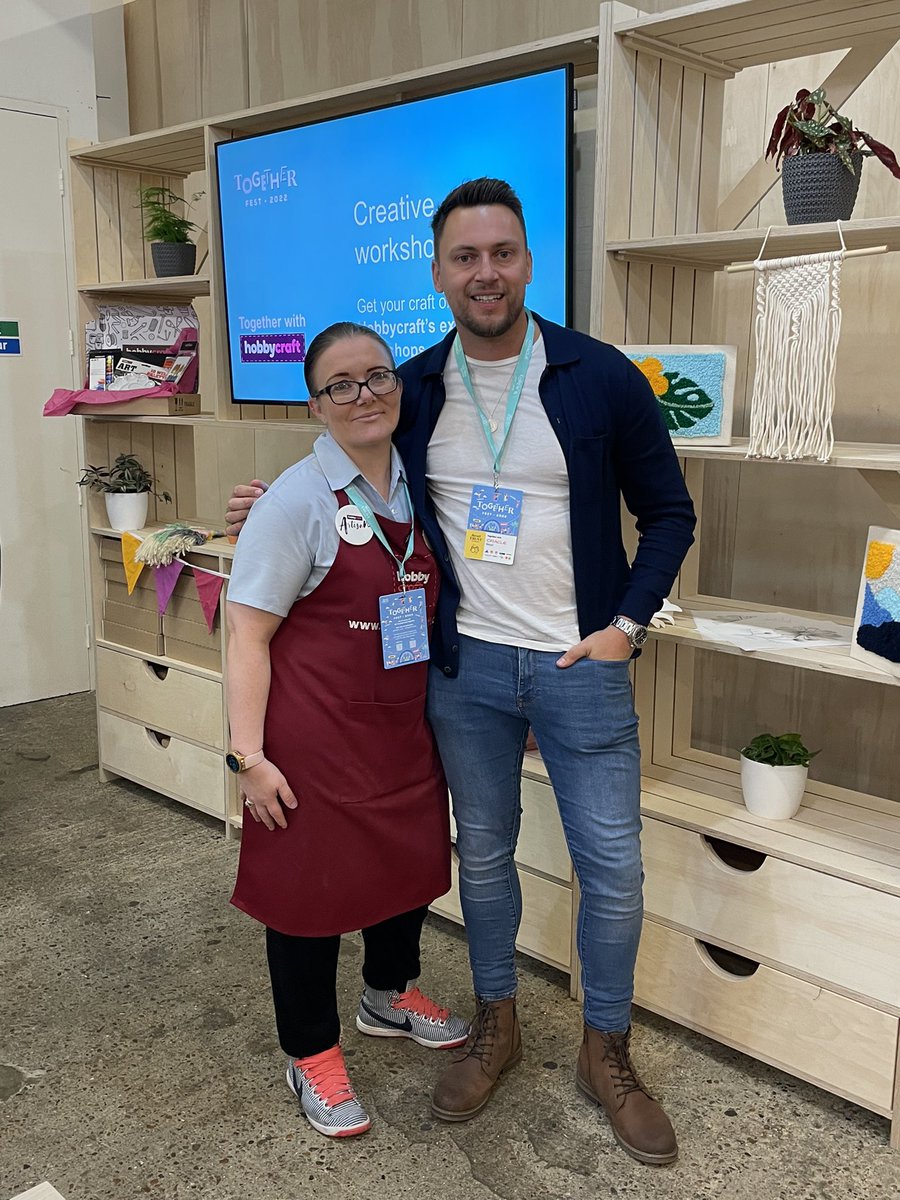 RobHodges23's tweet photo. #TogetherFest with the amazing @MadeByChrissie who is delivering our brush letting workshop today at this event today 🤩 https://t.co/B5lXAyEYNq