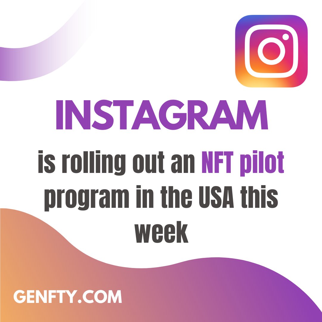 genfty's tweet photo. @instagram is rolling out an NFT pilot program in the USA this week
NFTs are the future, take your chance now and create your first NFTs collection using https://t.co/Ybb64IBAGy

#nftgenerator 
#nfts #digitalart #art #artwork #generatenft #nftcreator #nftcollection https://t.co/d9tW8FMRJJ