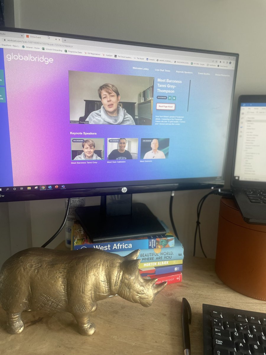 RachTaylor's tweet photo. Excited to be at @globalbridgeltd #GBFutureStars today. There are some seriously amazing keynote speakers (including @Tanni_GT) and incredible opportunities for young people. Come and say hello at the @IvyHouseLon event booth 🦏👋 https://t.co/Xu7kn31v20