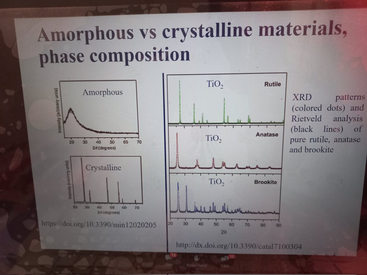 LadyBih1's tweet photo. Wow, got a secret today on how to easily identify if the material is amorphous or crystalline in XRD analysis.
@InMicroscopy
@Microscopy_za
#WA_Microscopy2022
#MicroscopyWorkshop
#AfricanMicroscopySeries
#InclusiveMicroscopy
#SampleprepIsKEY
#Novicemicroscopist
#LethaZonke https://t.co/fQN0nVxkm7