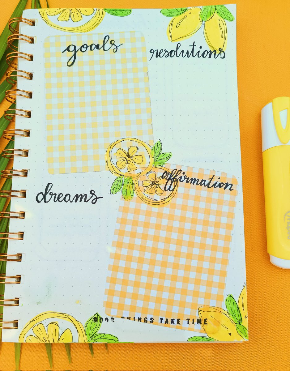 OrnellaDechen's tweet photo. I am back at bullet journaling with this yellow lemon theme 🍋💛 https://t.co/BVozrb8hHo