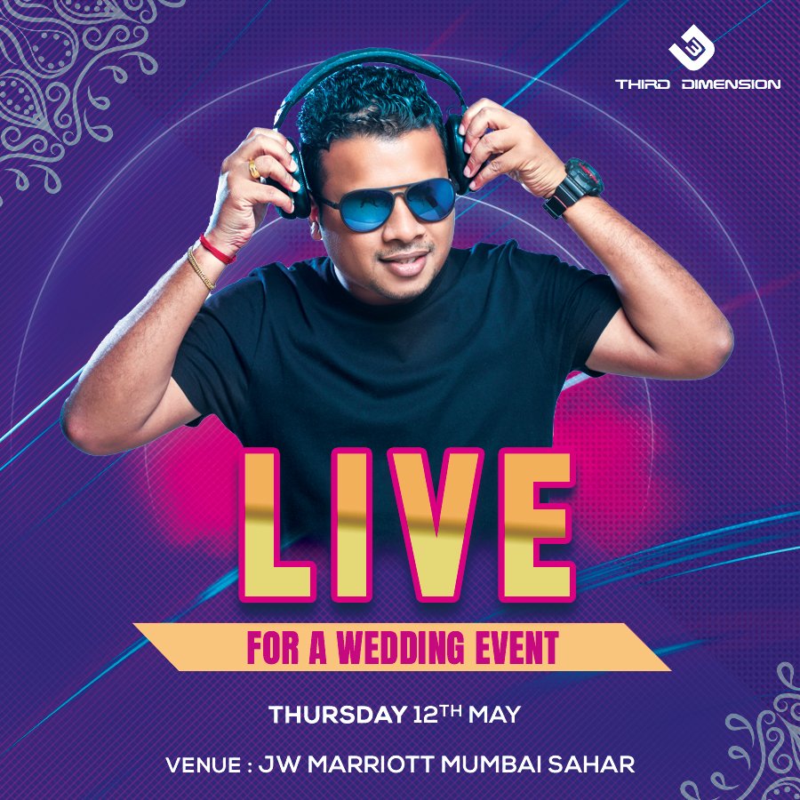 whatis3d's tweet photo. Performing for a wedding event at JW Marriott Mumbai Sahar tonight !!

@JWSahar #Mumbai 
#ThirdDimension #Live #Dj #VideoDj #Wedding #IndianWedding #Party https://t.co/ElRN3ffU6I