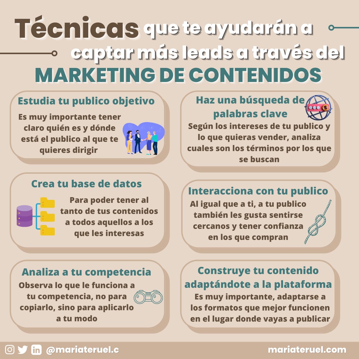 mariateruelc's tweet photo. 📝TECNICAS QUE TE AYUDARÁN A CAPTAR MÁS LEADS | a través del Mkt de Contenidos👩🏼‍💻

El mkt de contenidos es complementario a la estrategia general, pero algo que considero muy importante y que hará que generes confianza en tu publico.

¡Feliz día! 🥰

#marketingdigital #estrategia https://t.co/Ip4jhuL9Qu