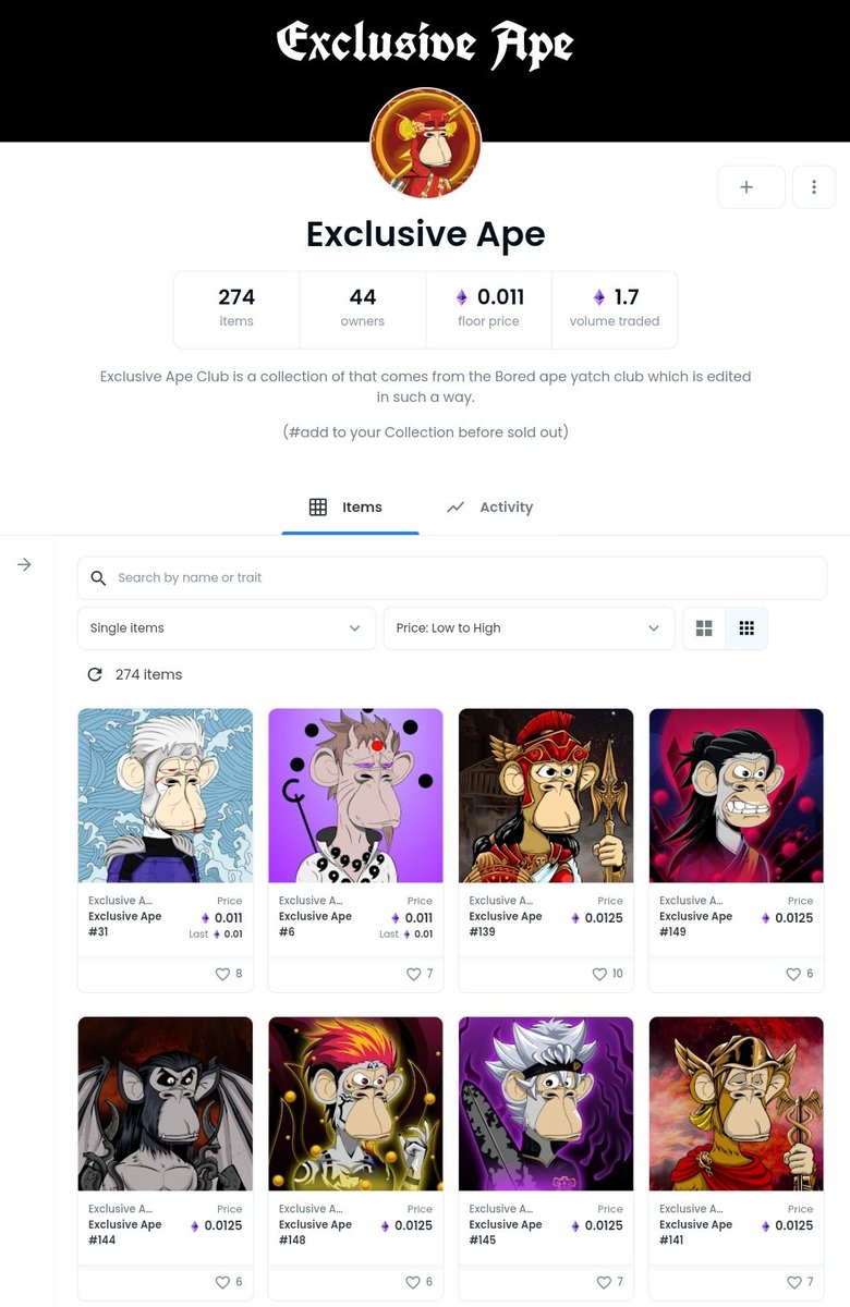 ExclusiveApe's tweet photo. 30 items left at the lowest price of 0.0125 $ETH don't miss this opportunity. only for the 30 fastest collectors

https://t.co/Ez2tJo35Y5

#NFTCommunity #APENFT
@opensea #openseaNFT 

dropwallet+tag 3 friends https://t.co/FfNvb5u2QZ