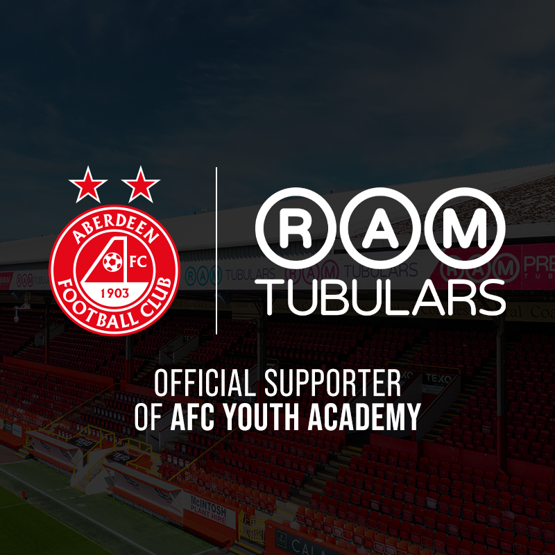 AberdeenFC's tweet photo. 🤝 Long-time sponsors of AFC, RAM Tubulars, have signed a new deal significantly increasing their investment in the Club &amp; further enhancing their @AberdeenFCYouth association.

As part of the deal RAM Tubulars will also feature on the back of our playing shirts.