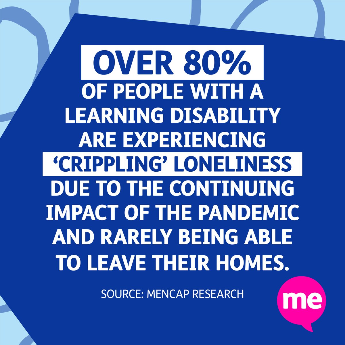 mencap_charity's tweet photo. People with a #LearningDisability are facing a #MentalHealth crisis. 😔

Many vital services offering support and escape from loneliness remain closed, despite COVID restrictions easing. 🚫

This has to change. Take action at https://t.co/OL4kB7LwOz 👈

#MentalHealthAwarenessWeek https://t.co/Pu2yaJteix