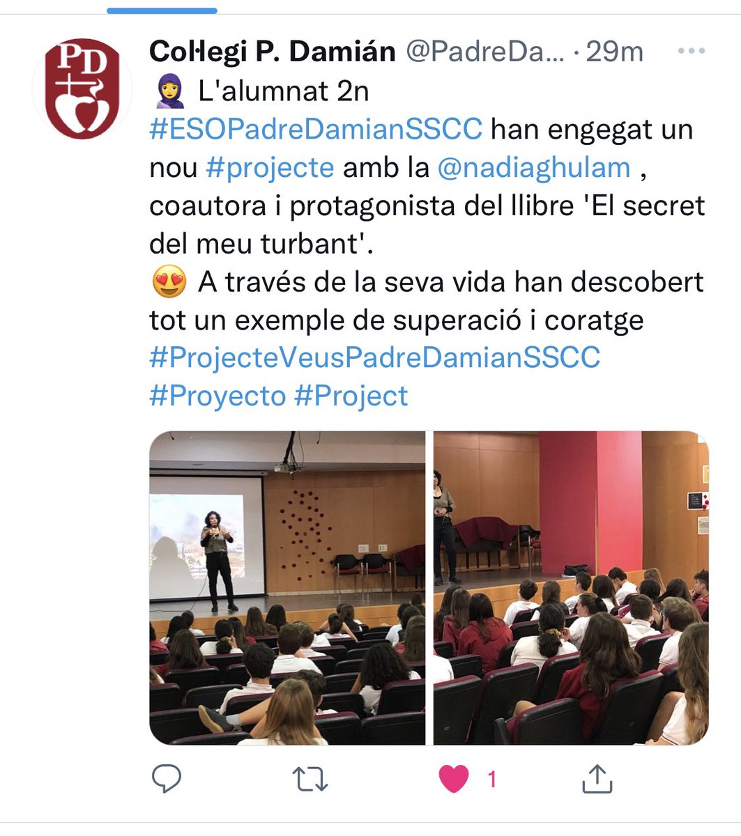 nadiaghulam's tweet photo. Gràcies de proposta educativa #Nusos i @fundesplaiforma la nostra veu arriba a les joves per poder treballar en igualtat i trencar els murs. https://t.co/PksCWjViF6