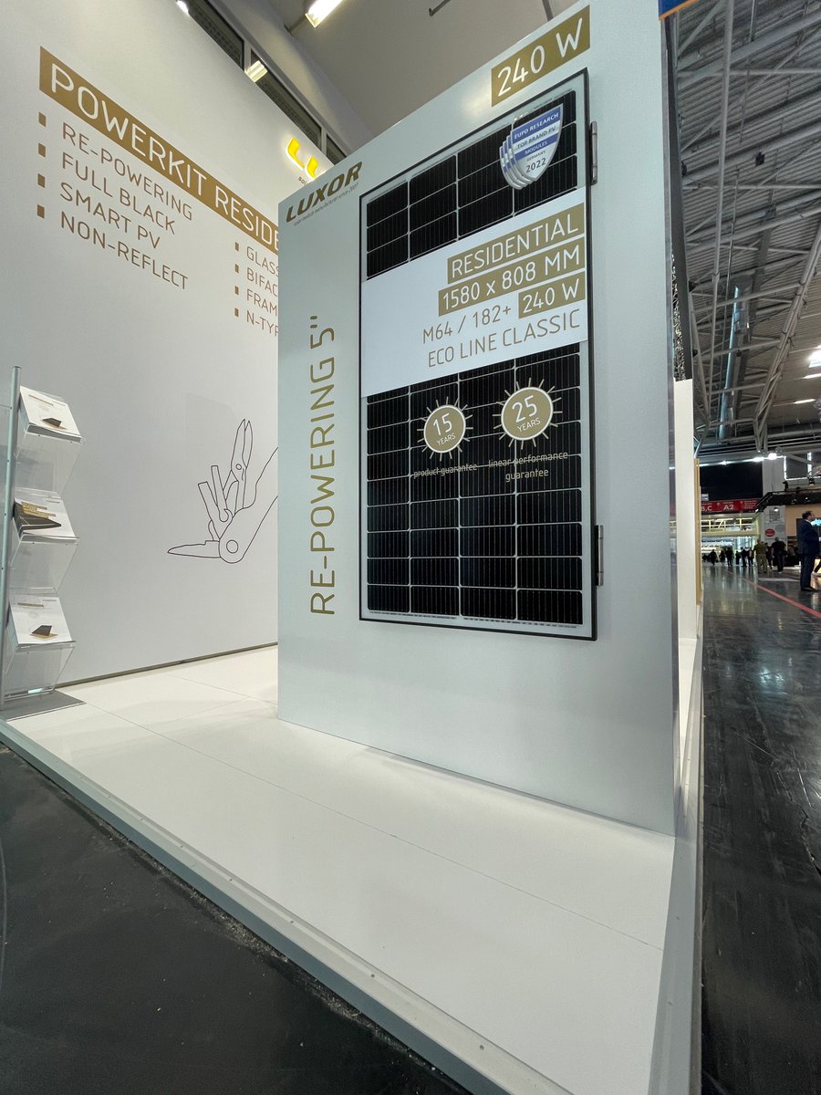 LUXORsolar's tweet photo. Do you #remember 5” solar cells? 

Then you’re minimum as long in the PV branch as we are. 

Check out the #LUXORsolar module for re-powering 5” modules at our #intersolar booth - A1.190.

#Repowering  #solarenergy #solarmodule #solarmodules #PV #LUXOR #fair #solarpower https://t.co/PKkgEnj0qd