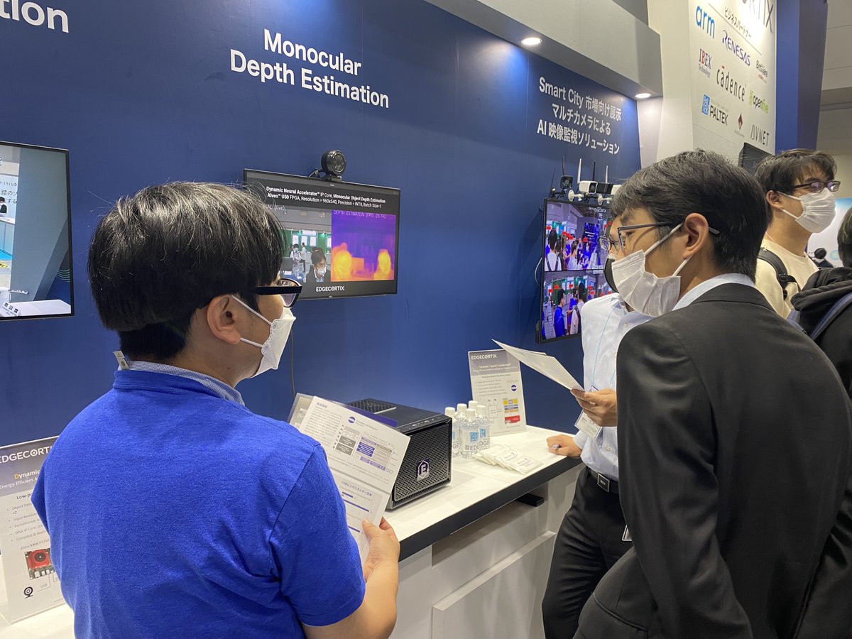 edgecortix's tweet photo. It's a wrap for day 2 of #NextTechWeek2022 AIExpo Tokyo. The excitement around #edgeai hardware acceleration products continues. Join the #EdgeCortix team once again tomorrow for the final day of the event. More live presentations and demos to come! 
#sakuraai #semiconductor https://t.co/Ds1X28SzoI