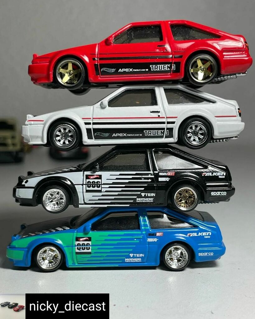 AToyZ_'s tweet photo. Reposted from @nicky_diecast Thank you for the continued support. Keep stackin’ and happy collecting, my friends!

#throwbackthursday #toyotathursday #toyotacorolla #toyotaae86 #toyotaae86trueno #ae86trueno #ae86sprinter #toyota #hotwheelstoyota #hotwhee… https://t.co/PgRh1Zfz4Y https://t.co/ThpjR90Y0I