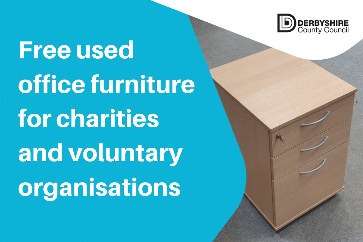 We have a range of used office furniture available free of charge to Derbyshire community groups, schools and charities. Find out what’s available and how to collect crowd.in/vkVIYr
