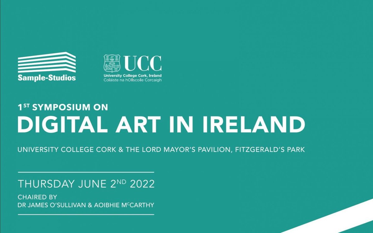 CACSSS1's tweet image. 1st Symposium on Digital Art in Ireland
Digital Humanities / Future Humanities Institute 
Funded by The Arts Council of Ireland, #DigiArt22  Programme &amp;amp; Abstracts: cora.ucc.ie/handle/10468/1…
June 2, 2022
The Shtepps, the Hub, UCC
sample-studios.com/events/2035/
@UCCResearch
