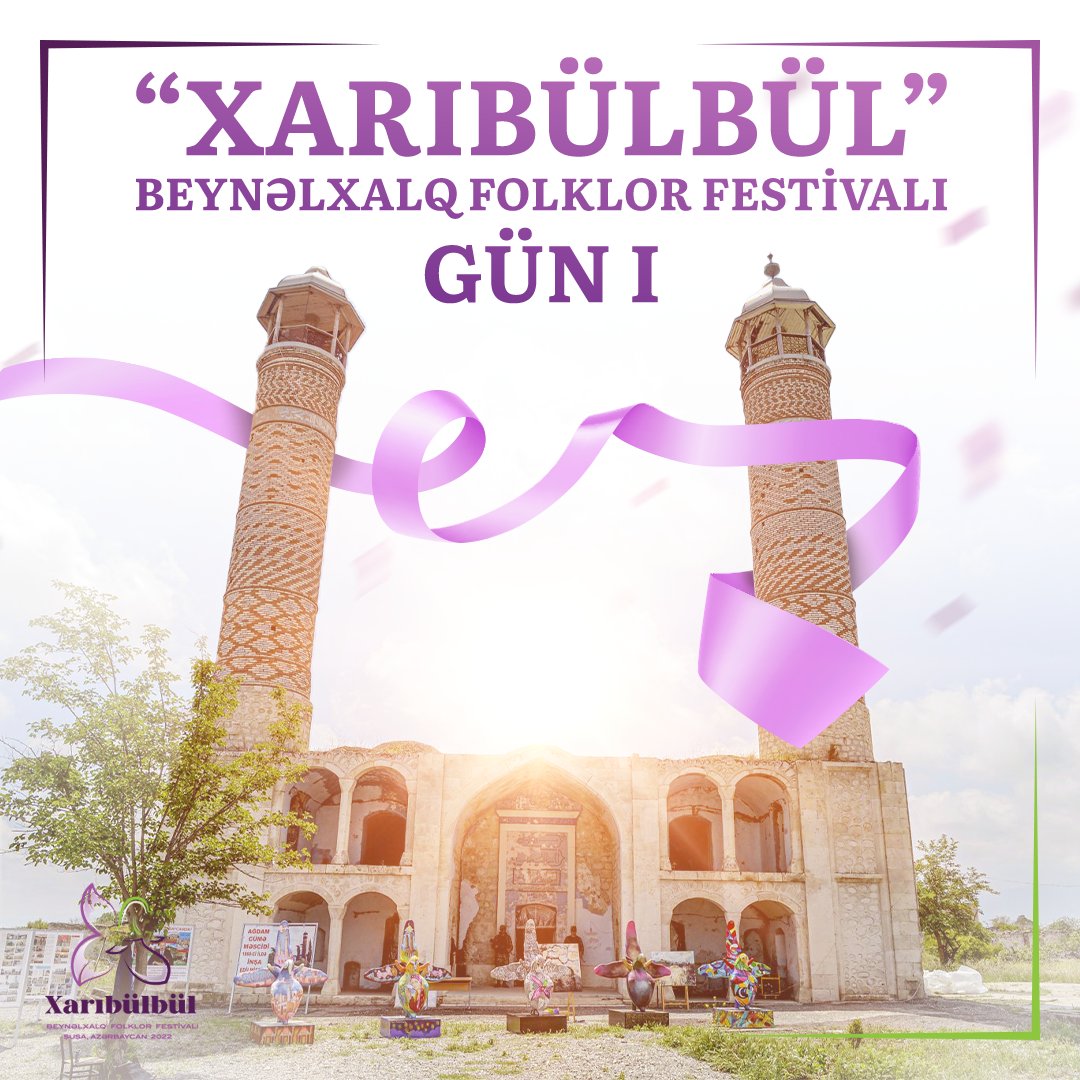 xaribulbulfest's tweet photo. Azərbaycanın mədəniyyət paytaxtı Şuşa şəhərində “Xarıbülbül” Beynəlxalq Folklor Festivalı başladı!

#Azərbaycan #Şuşa #XarıbülbülFestivalı #mədəniyyət #folklor #festival https://t.co/NhtMJjSL1M