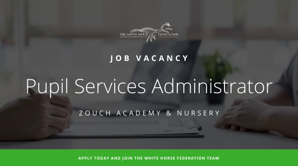 ZouchAcademy's tweet photo. Would you love to work in a loving school environment? We're hiring a Pupil Services Administrator. Find out more and apply here: https://t.co/ZGdK36Qkjz https://t.co/JS2HiZkoed