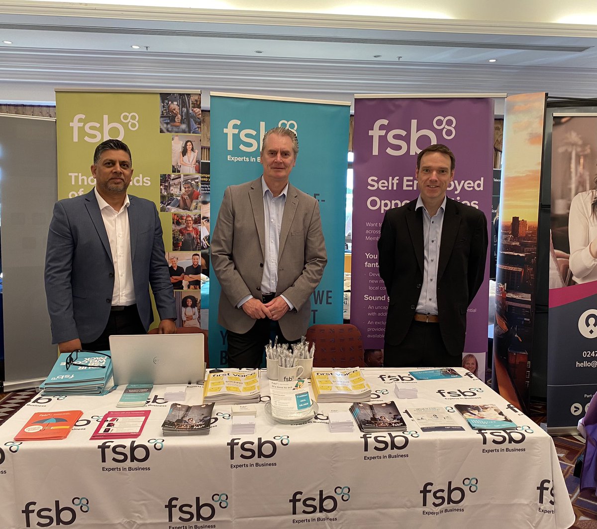 Ready and raving to go at #MBNExpo22. Pop along and see these three amigos and say hi! <a href="/FSBWarksandCov/">Lee Osborne</a> @hemkalidasFSB <a href="/IvanMooreFSB/">Ivan Moore</a>