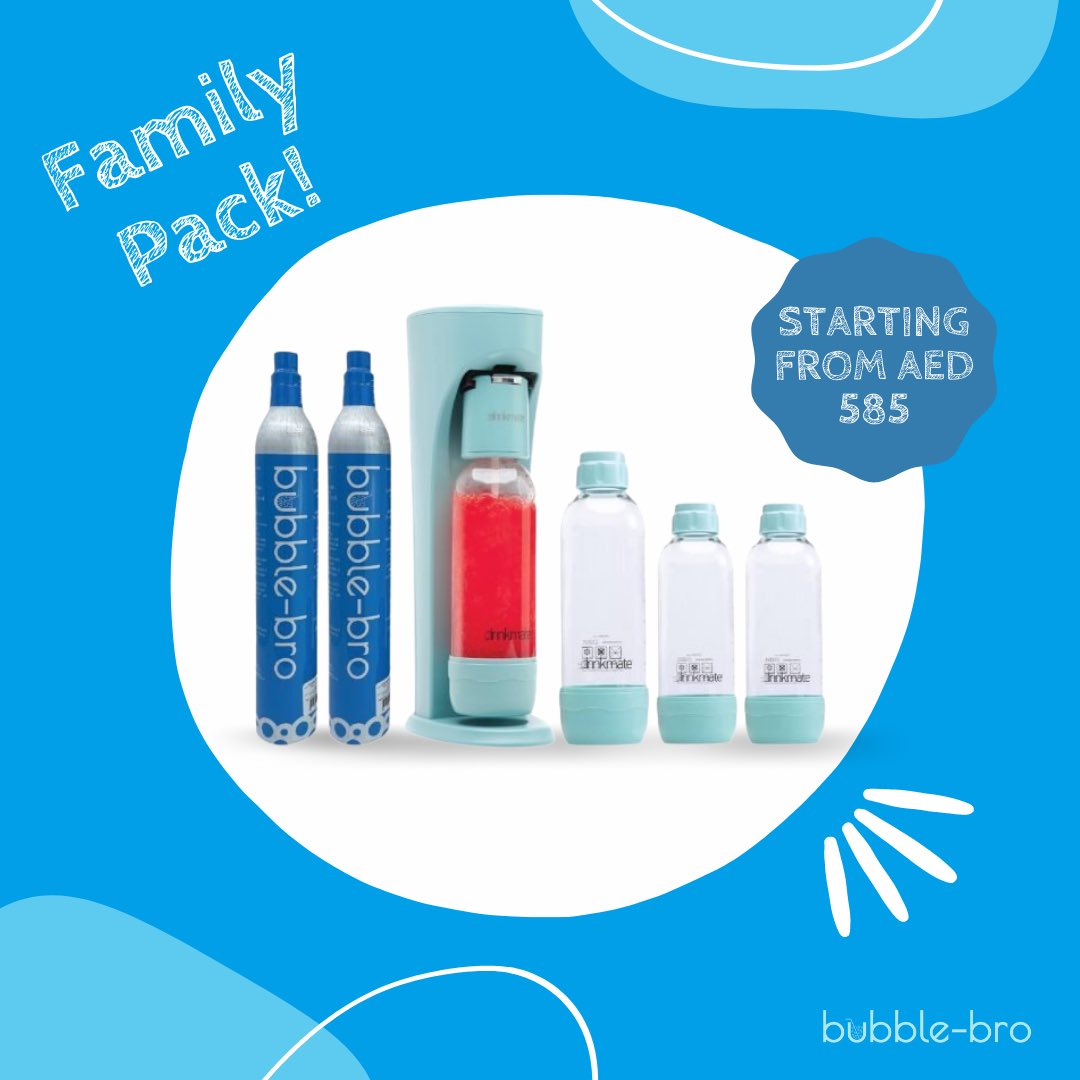 bubble bro on Twitter "DrinkMate is available in a family pack for