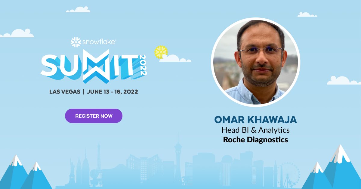 🚨 #SnowflakeSummit Speaker Alert &gt;&gt; We're thrilled to have Omar Khawaja, Head BI &amp; Analytics at @Roche, live in Las Vegas. 

Grab your ticket today: https://t.co/0durCSc8Vq https://t.co/t2fQXOaNJF