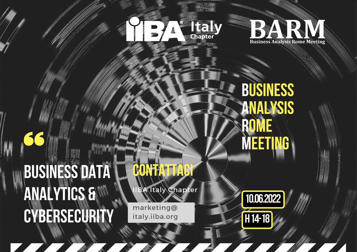 iiba_italy's tweet photo. ♒︎♒︎♒︎ CALL FOR PAPERS #BARM2022
.
Deadline 📆 19/05/2022
✉ marketing@italy.iiba.org

Rispondi alla 'call-for-papers' per aziende e relatori interessati a presentare la propria esperienza all'audience dei Business Analyst italiani.
I dettagli qui https://t.co/xJTT3pLBeL https://t.co/PLS6Gn6SNf
