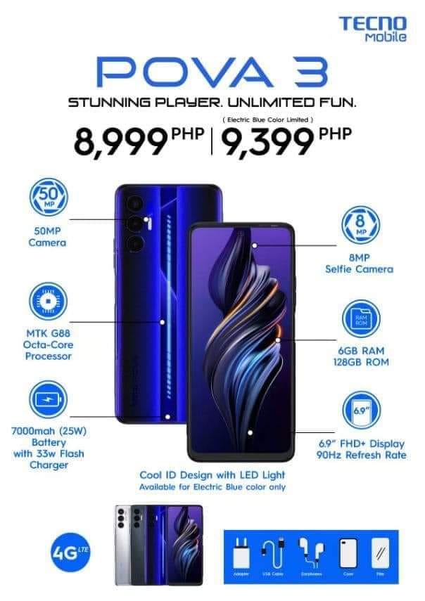 TechnophileDost's tweet photo. Tecno Pova 3 launching on 25th May Globally, Pricing leaked ahead of launch
 
8,999 php (Rs 13,499)
9,399 php (Rs 13,999)
#tecno #tecnopova3 #Pova3 #PovaNeo #Pova3 https://t.co/nA41njyp3n