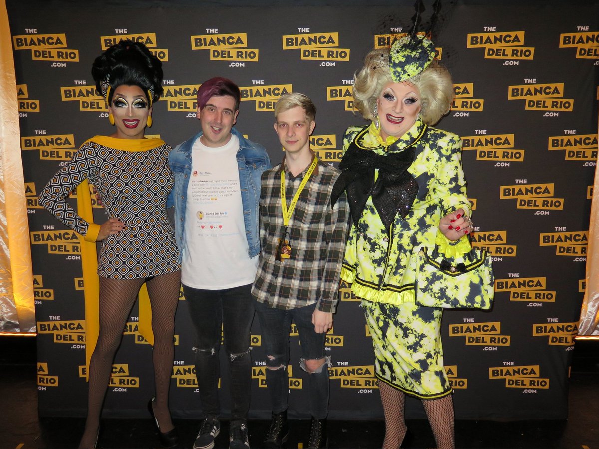 NorbertSajecki's tweet photo. Met the amazing and hilarious @TheBiancaDelRio and @myradubois  Thank you for a fabulous night ❤️ https://t.co/4ZyQYkAFA3