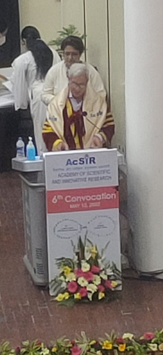 tariq_badar's tweet photo. AcSIR 6th Convocation is declared open by its Chancellor Prof. Chandrashekar at CSIR-NPL Auditorium, New Delhi https://t.co/JolrxdhxPU