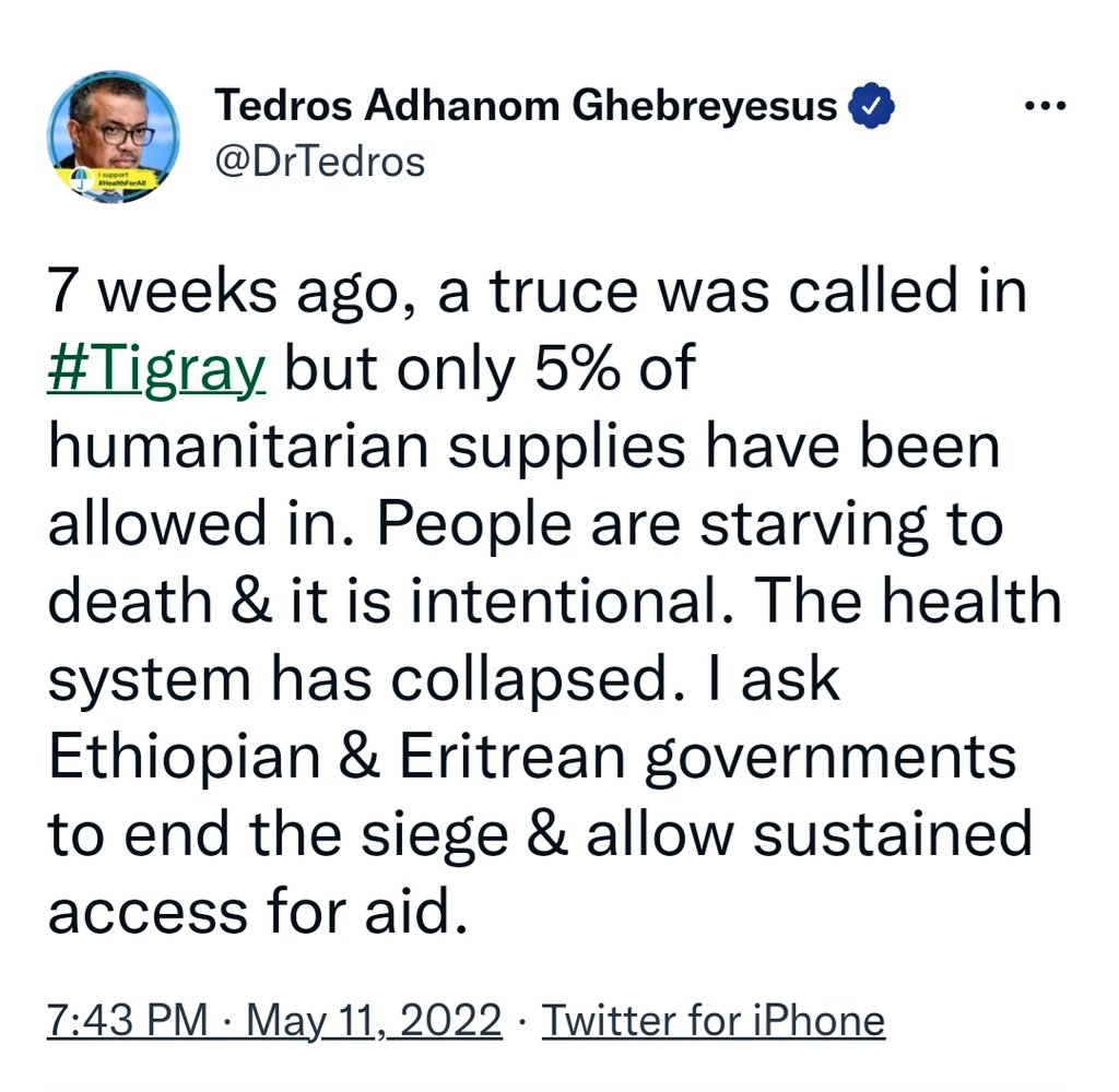 UbuntuLeAfrica's tweet photo. #ActivistTedros Adhanom (@DrTedros) blindly criticizes #Ethiopia'n and #Eritrea'n Gov'ts while his friends of the #TPLF hijacked more than a thousand @WFP trucks that entered #Tigray Region that didn't came back and he never said a word about it.
#ReformWHO and #RemoveTedro‼️ https://t.co/IIqfuN8K6D