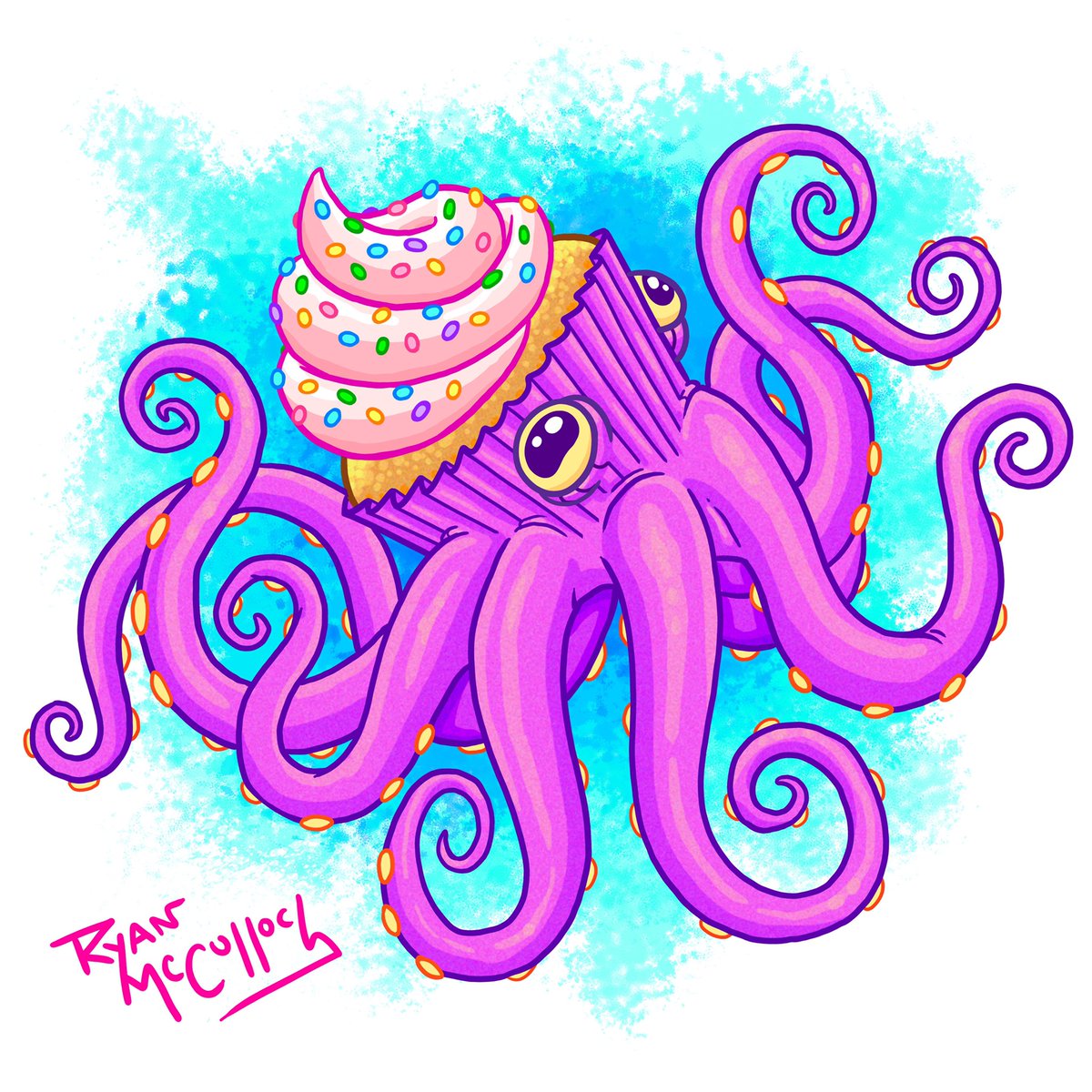Studio1018's tweet photo. I went with a little bit of a stylistic change-of-pace for this “Cupcake Octopus,” I thought it matched the concept nicely!
#octopus #cephalopod #foodimal https://t.co/c7w2vAiOn7
