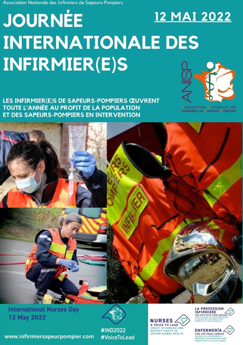 ANISPOfficiel's tweet photo. #InternationalNursesDay Bravo à tous les #isp pour leurs missions accomplies au quotidien 👏👏 #infirmiersapeurpompier #sssm https://t.co/eYgVTkZkBd