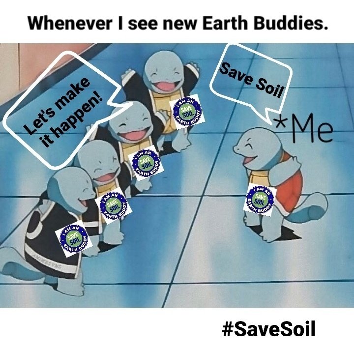 shivanisavesoil's tweet photo. Dear #EarthBuddies, Let's Echo #SaveSoil 🙏🏽🌱🌏😊

#SaveSoilMovement #EarthBuddy #ConsciousPlanet #JoinToSaveSoil #SoilMemes https://t.co/xPU6y29m6d