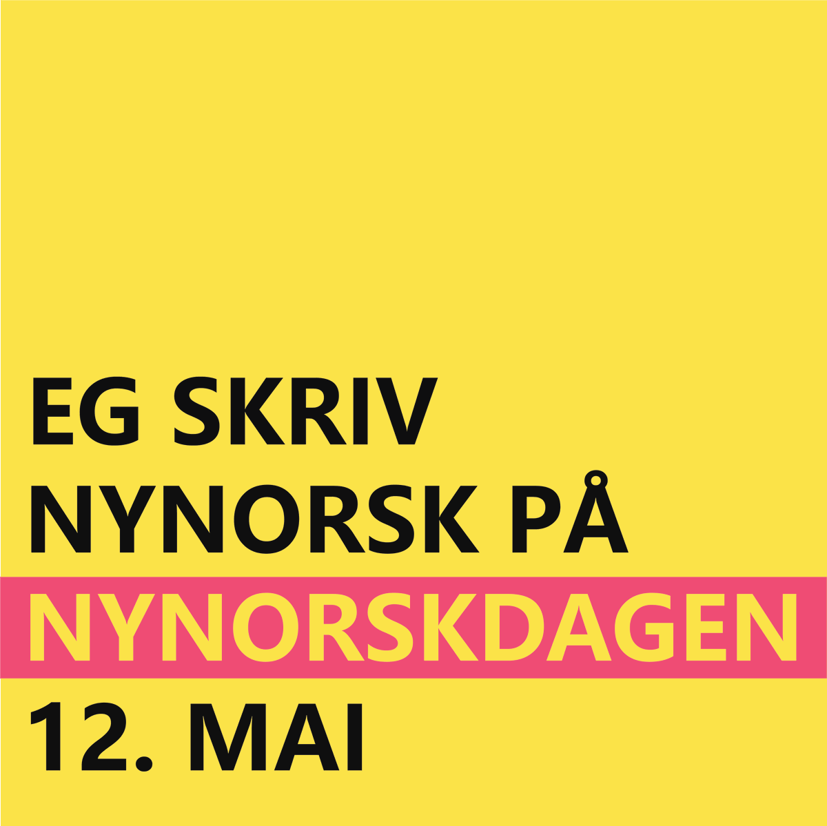 Nynorsk er for alle, og i dag utfordrar me heile Noreg til å skrive nynorsk! Bli med på #nynorskdagen 😍