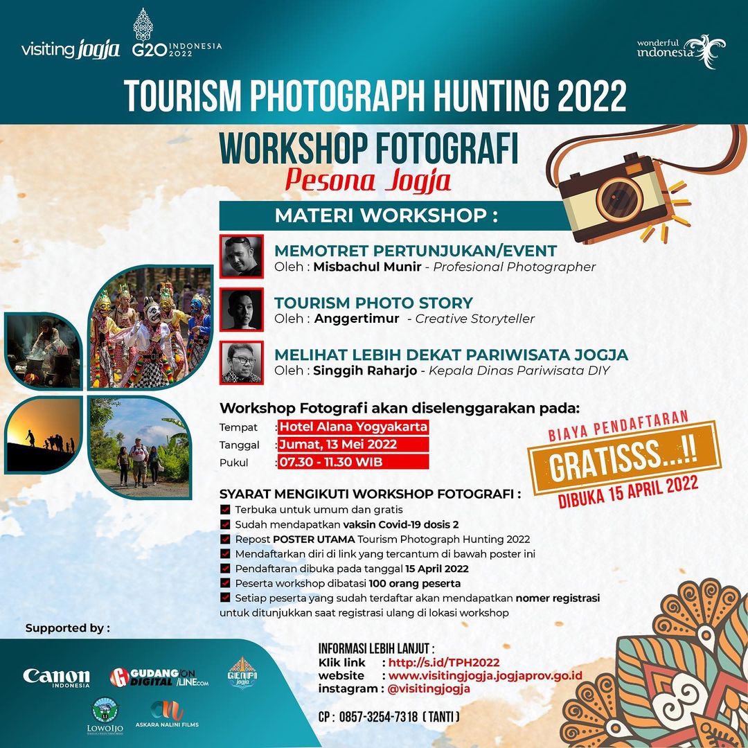 Diminta mengisi workshop fotografi tentang tourism #photostory oleh Dinas Pariwisata DIY. Untuk mengangkat cerita -cerita lokalitas yang menjadi pesona dan kekuatan pariwisata DIY dengan pendekatan visual storytelling.

#anggertimur #creativestoryteller