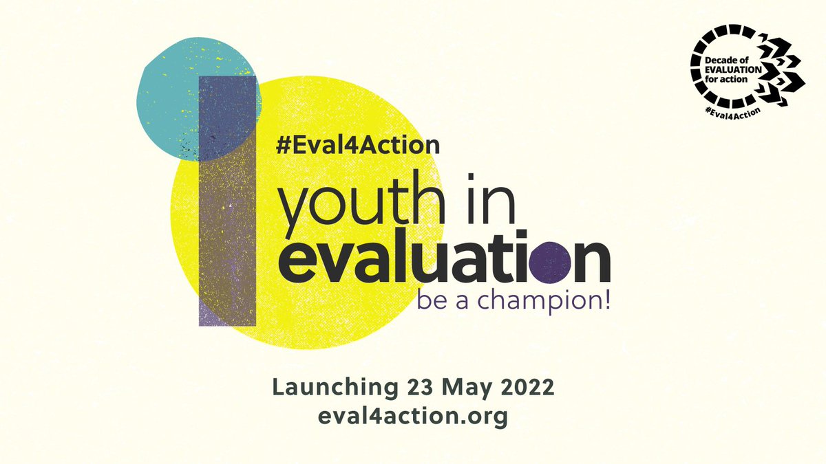 The benefits of meaningfully engaging youth in #evaluation are for all
 
It's integral to
☑sustain #eval practice globally
☑advance influential #eval
☑support #SDG delivery
Be a champion for Youth in Evaluation
 
Join the celebrations➡️
eval4action.org/youth-in-evalu…
#Eval4Action