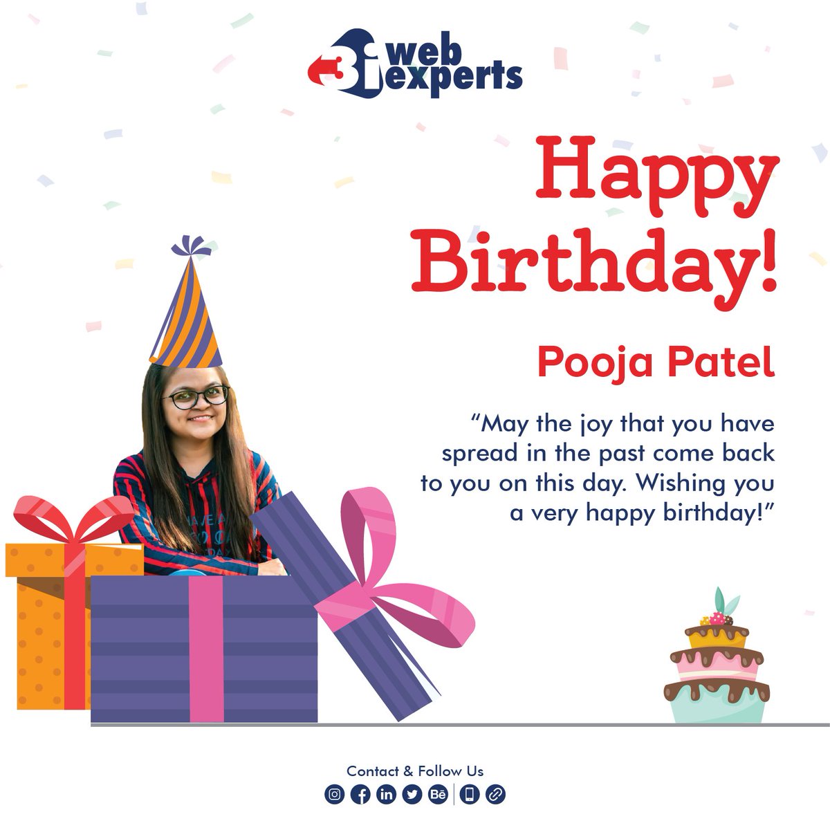 Let's cherish the moment of your day! Fill your life with lots of happiness. Happiest Birthday Pooja 🤩🥳