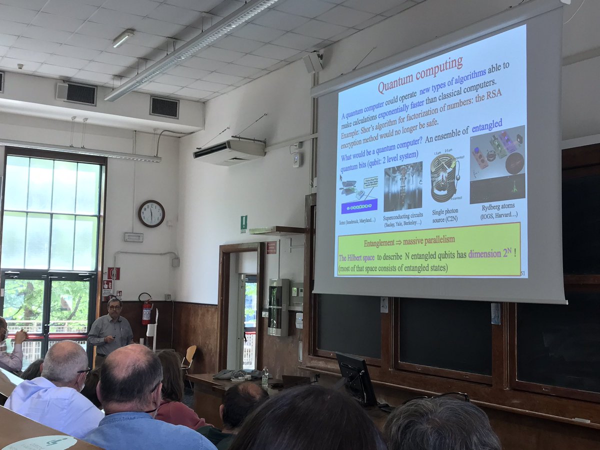 DBonacorsi's tweet image. A honour to host Prof. Alain Aspect at the Dept. of Physics and Astronomy of @Unibo #QuantumWeek (and chat about the second quantum revolution off air..)