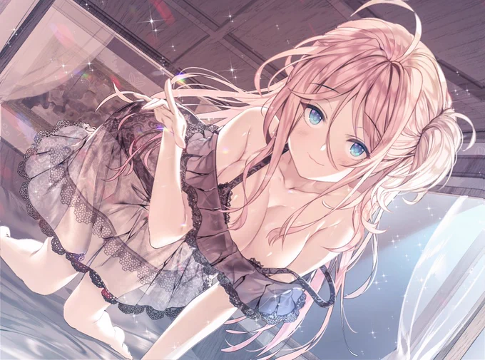 最近甘雨を描くのが多くて青色をたくさん使っているけど、実はピンク色が一番好きです。😋 