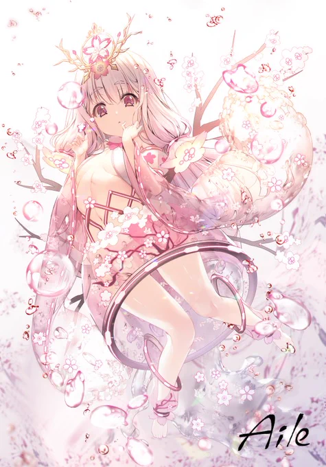 最近甘雨を描くのが多くて青色をたくさん使っているけど、実はピンク色が一番好きです。😋 