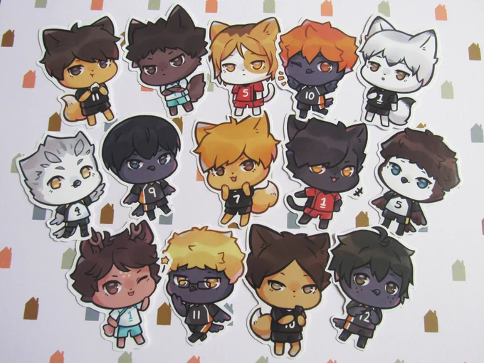 Haikyuu animal stickers update this Friday! They're here! They're ready ;0; 
