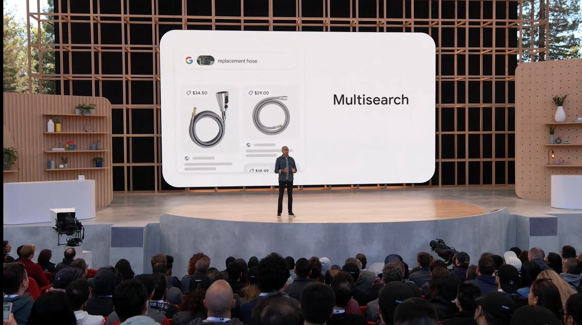 tinychimpmedia's tweet photo. Some additions to the Google Search,
Multisearch, Multisearch Nearme

Capture it, write additional search criteria and search it on Google. That's Multisearch for you!
Multisearch Nearme will find captured product or food items in nearby stores

#GoogleIO2022  #GoogleIO

(10/~) https://t.co/JLUaJPzhtV