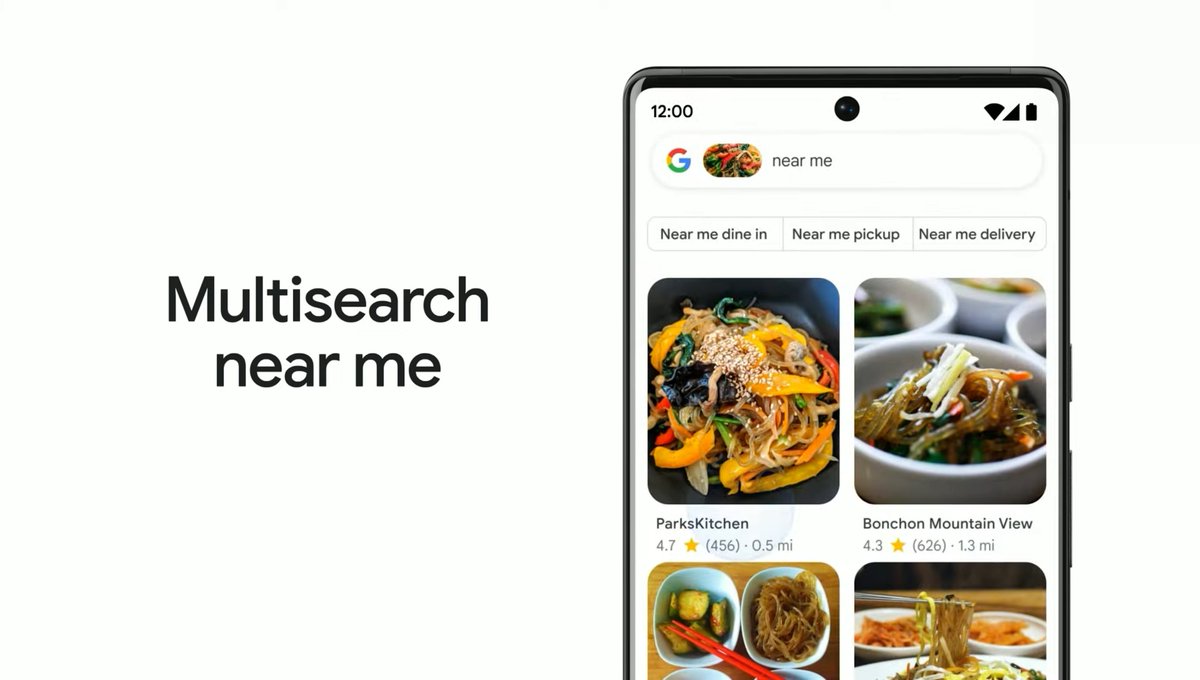 tinychimpmedia's tweet photo. Some additions to the Google Search,
Multisearch, Multisearch Nearme

Capture it, write additional search criteria and search it on Google. That's Multisearch for you!
Multisearch Nearme will find captured product or food items in nearby stores

#GoogleIO2022  #GoogleIO

(10/~) https://t.co/JLUaJPzhtV