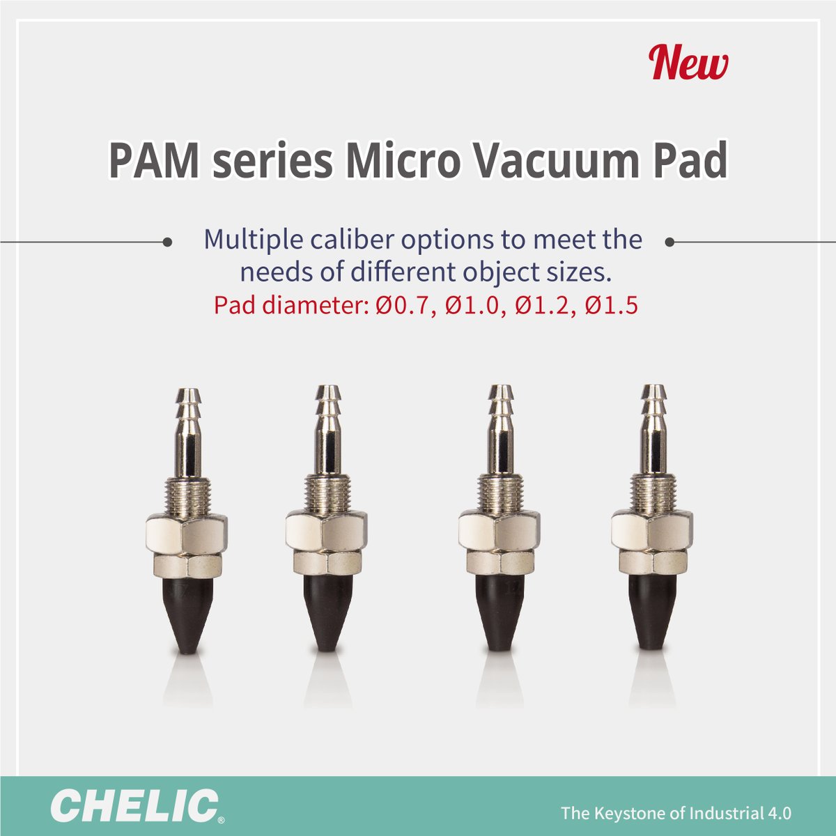 CHELIC10's tweet photo. New Arrival! Vacuum Pad Series
•Multi-material selection,according to different object surfaces.
•Multple bracket options to meet the needs of different workplaces.
Please contact our curator for the E-catalog!
#chelic_automation #CHELICGroupOfficial #chelic #automation https://t.co/zb6nm1PTat