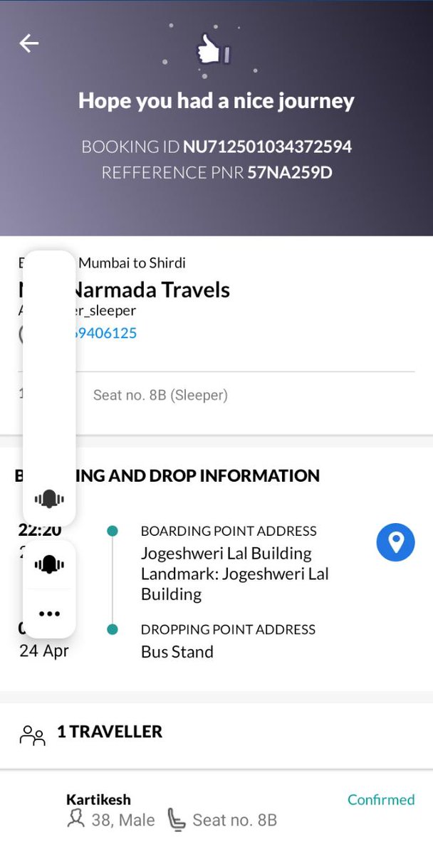 shib2139's tweet photo. @makemytrip this is my booking reference i dint travel from mumbai to shirdi....i am trying to cancel the booking buy your app is not showing the cancellation program..now lay pay is troublling me to pay the amount.....its my humble request to your team plz sort this matter. https://t.co/8bFvcP2gLr