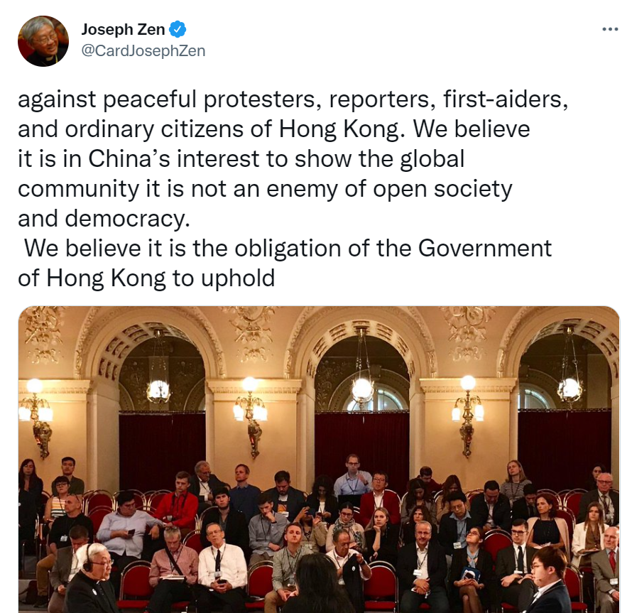 lueyee's tweet photo. Papists want us to sympathize with #CardinalZen the #opensociety liberal shill? https://t.co/EaHk1orNFM