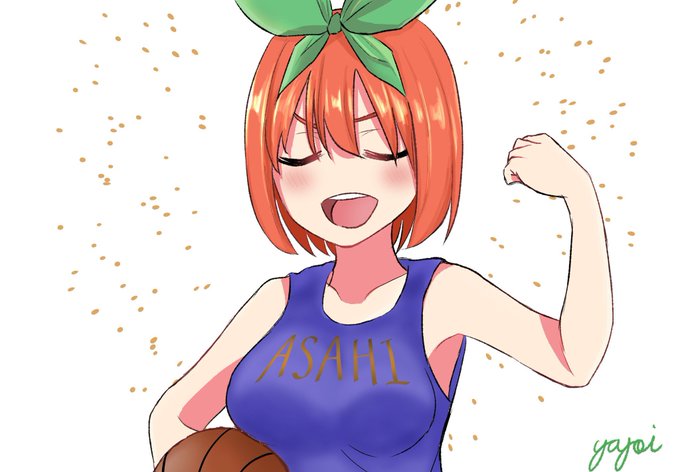 やよいさんがTwitterに投稿した中野四葉(五等分の花嫁)のイラスト。
