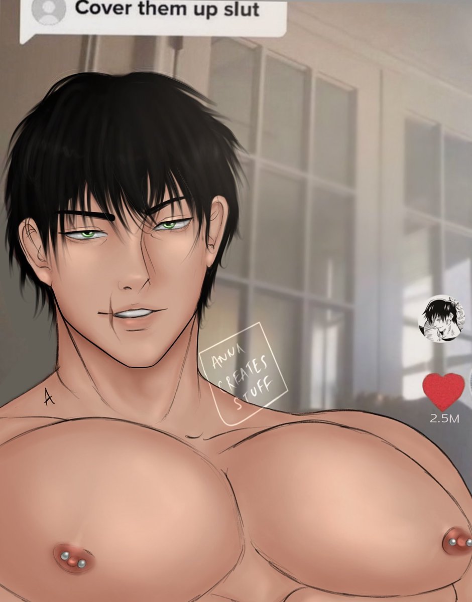annacreatestuff's tweet photo. TOJI x Whatever this trend was 😼
But most importantly B O O B A 🍒
.
Follow my IG @/annacreatesstuff for more artwork &amp; updates! 
.
#TojiFushiguro #JujutsuKaisen #jujutsukaisenfanart #tojibooba #toji #mommymilkers #trending #ArtistOnTwitter #trendingart https://t.co/xAaxoxPnim