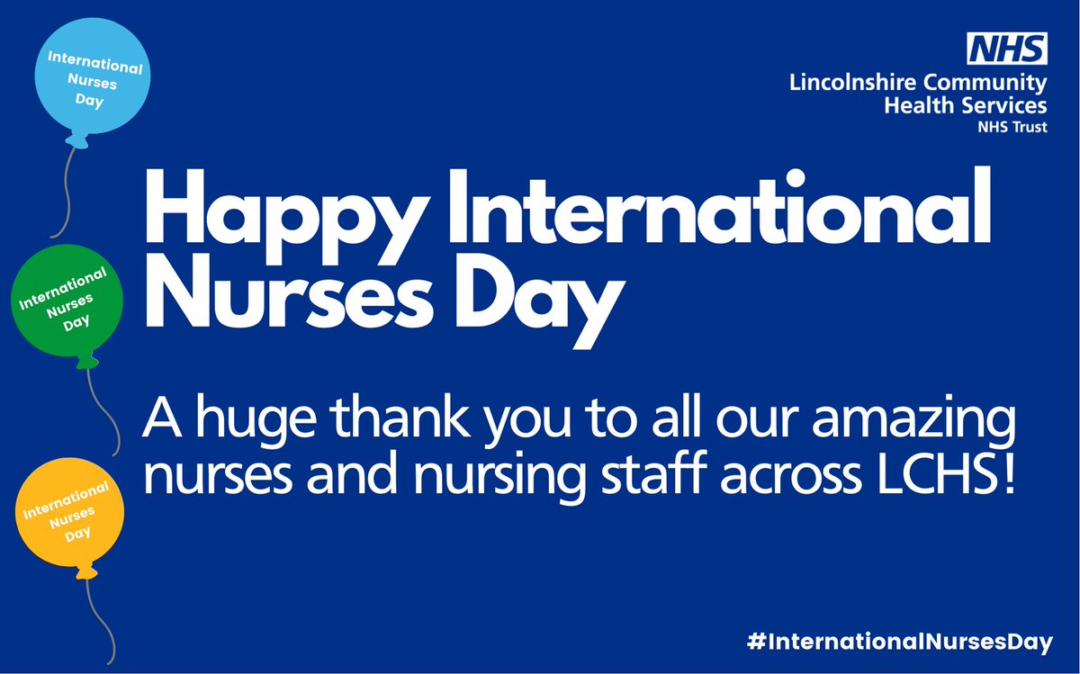 Happy #InternationalNursesDay to our staff and colleagues! Today we're #celebrating our nurses and nursing staff and the contribution they make to #GreatPatientCare. 
 <a href="/MazFosh/">Maz Fosh</a> <a href="/TracyPilcher1/">Tracy Pilcher</a> <a href="/OmblerSusan/">Susan Ombler</a> #BestOfNursing #LincsNHS #ProudOfOurStaff