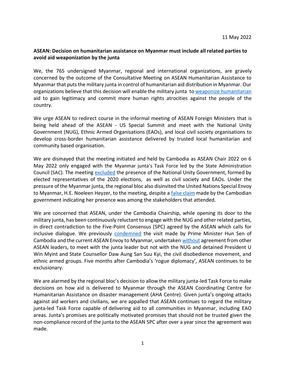 JusticeMyanmar's tweet photo. #ASEAN making all the wrong moves. From supporting a genocidal military's defence capabilities to providing them w/ humanitarian aid that they can weaponise, there's high likelihood that ASEAN is aiding &amp; abetting #Myanmar junta's atrocity crimes. https://t.co/jpXQsmI6h3 https://t.co/uuzflmWmPT