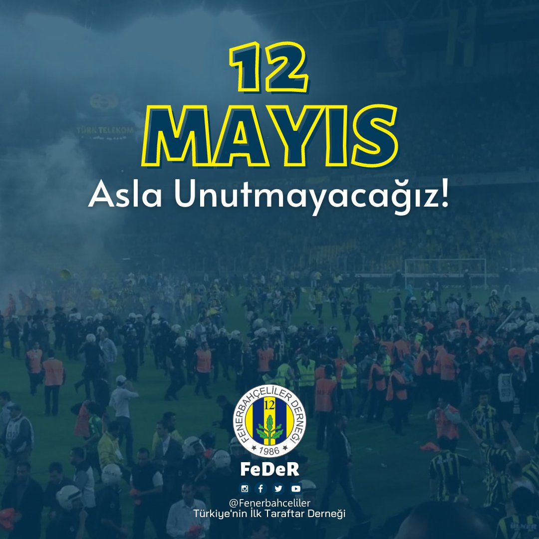 #BirDireniştirFenerbahçe 
12 Mayıs'da yaşananlar asla unutulmayacak! Aleni bir şekilde Fetö terör örgütünün, mabedimizde bize saldırması tarihin kara bir lekesi olarak kalacaktır!