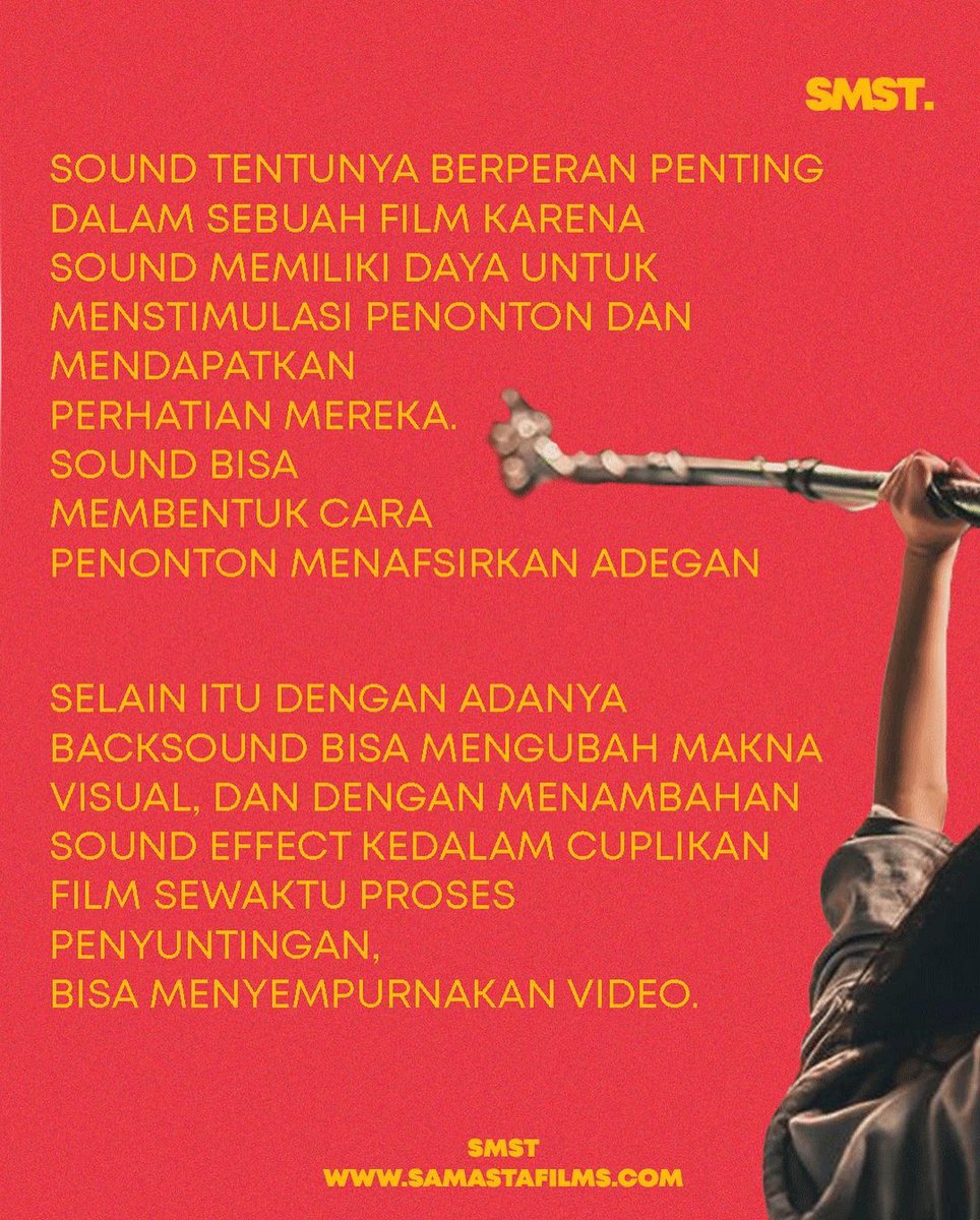 samastafilms's tweet photo. diomelin bapak produser katanya bahas marvel mulu:( yaudah kita bahas pentingnya sound aja yuk sam! btw menurut kamu sound di film apa yang paling berkesan sejauh ini sam? https://t.co/5HhfNW1Pbb