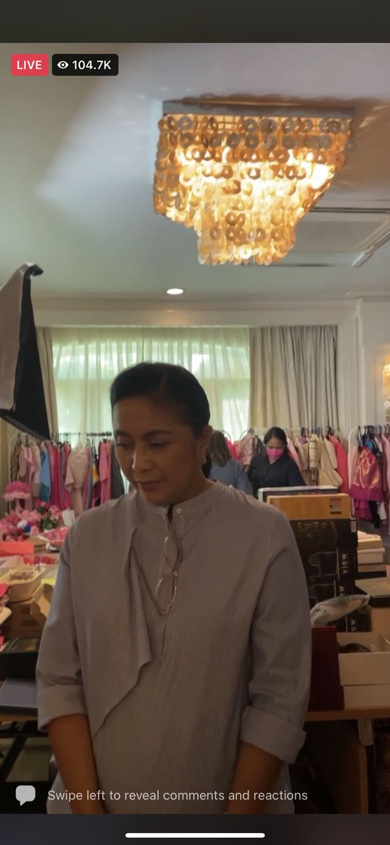 maracepeda's tweet photo. VP Leni Robredo now live on Facebook to share the many gifts, paintings, illustrations, even religious images that her supporters have given to her during the campaign period. She says most were handed to her during sorties and rallies. She plans to archive them. @rapplerdotcom https://t.co/rUA9pwumDF