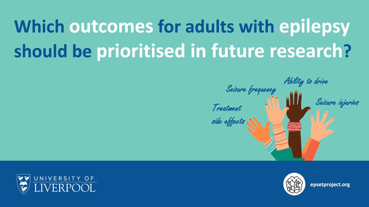 EPSETproject's tweet photo. Have your say to help develop a Core Outcome Set for  #epilepsy clinical trials. 

We want to hear from 
1) adults with epilepsy &amp; their representatives 
2) healthcare professionals 
3) researchers

Survey open: 
https://t.co/j3CxKNt2g6 

@_JWMitchell @epilepsy_liv @livuniHLS https://t.co/erqyKZasMG